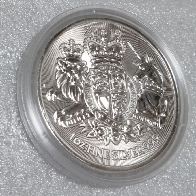 イギリス 2019 国章 銀貨 エンタメ/ホビーの美術品/アンティーク(貨幣)の商品写真