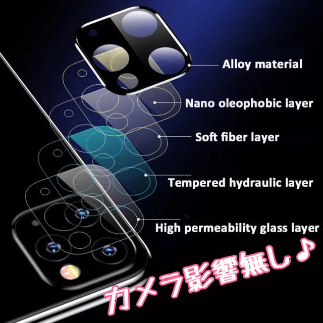 カメラレンズ を傷から守る Iphone カメラ ガラスフィルム 無傷 の通販 By ヒサ S Shop ラクマ