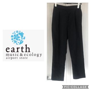 アースミュージックアンドエコロジー(earth music & ecology)のearth music&ecologe  黒　カジュアルパンツL(カジュアルパンツ)