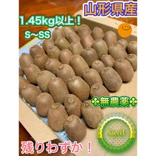 残りわずか！☆無農薬自然栽培☆キウイフルーツS～SS たっぷり1.45kg以上！(フルーツ)