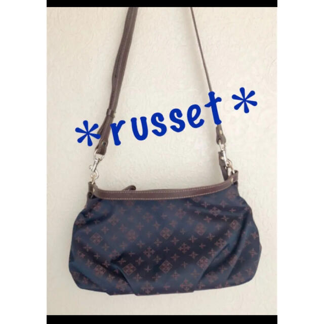 Russet ラシット 斜め掛けok ショルダーバッグ ネイビーの通販 by anan☆|ラシットならラクマ russetラシット2way ショルダーバッグボストンバッグ肩掛け斜め掛けOK