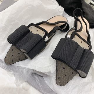 クリスチャンディオール(Christian Dior)の専用♡dior  ドットチュールパンプス　未使用(ハイヒール/パンプス)