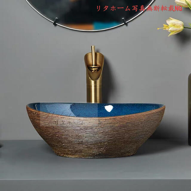高級洗面台 洗面ボウルセット洗面ボール 陶器 手水鉢 手洗器蛇口 高級洗面台 洗面ボウルセット洗面ボール 陶器 手水鉢 手洗器蛇口