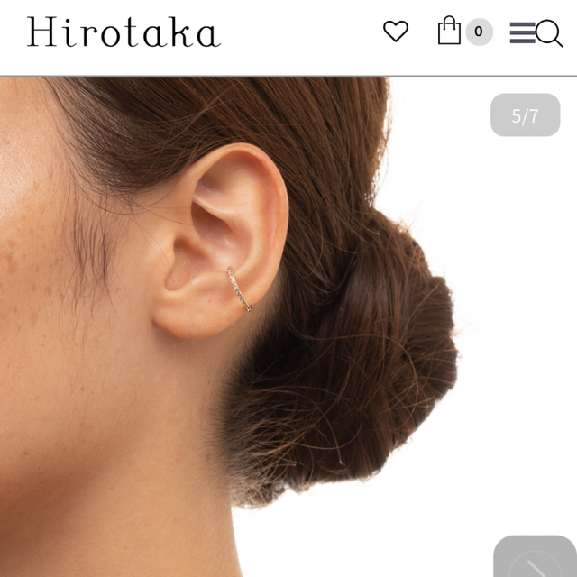 Hirotaka(ヒロタカ) GOSMER ダイヤ イヤーカフ 片耳 【GINGER掲載