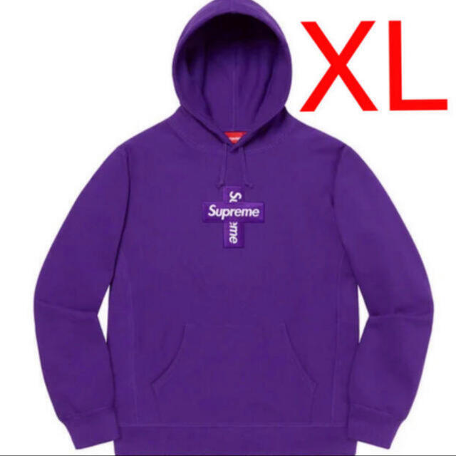 Supreme Logo Hooded Cross Box Logo 紫