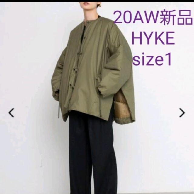 HYKE  OXFORD COLLARLESS BIG JACKET