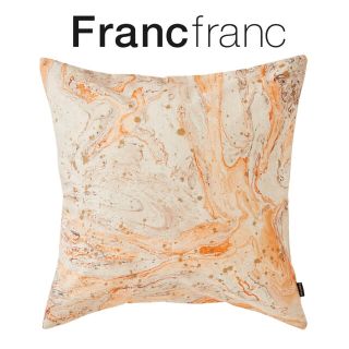 フランフラン(Francfranc)の❤新品タグ付き フランフラン マブレット クッションカバー【ブルー×ゴールド】❤(クッションカバー)