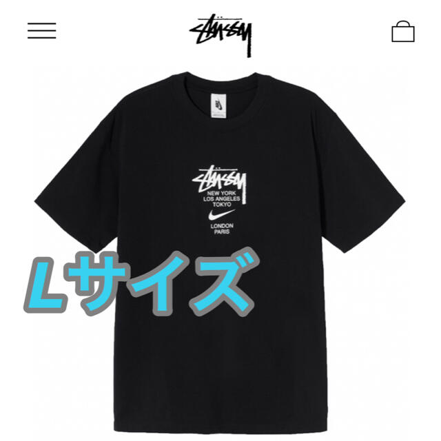 STUSSY(ステューシー)のsp様専用　stussy × nike tee L ブラック メンズのトップス(Tシャツ/カットソー(半袖/袖なし))の商品写真