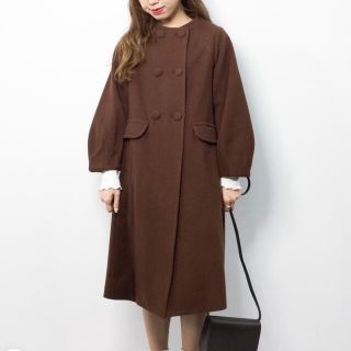 ドットアンドストライプスチャイルドウーマン(Dot&Stripes CHILDWOMAN)の最終値下げ　Dot＆Stripes CHILD WOMAN ウールモッサコート(ノーカラージャケット)