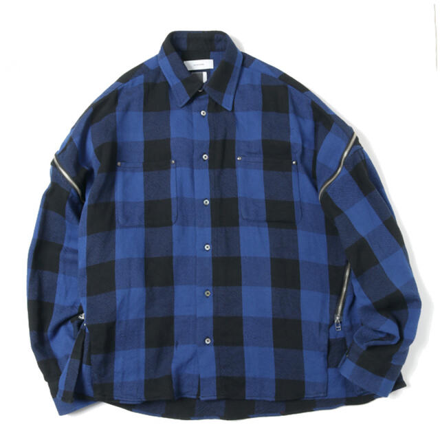 FACETASM 19ss ZIPPER CHECK SHIRTシャツ