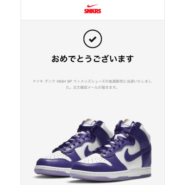 NIKE WMNS DUNK HIGH VARSITY PURPLE 27cm