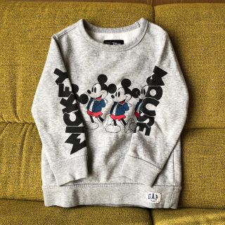 ベビーギャップ(babyGAP)のgap baby トレーナー グレー ミッキー 100〜105サイズ(Tシャツ/カットソー)