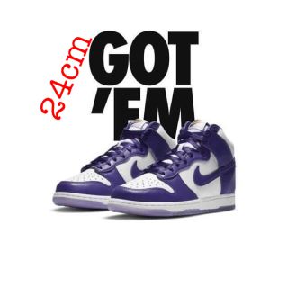 ナイキ(NIKE)のNIKE ダンクHIGH Varsity Purple DUNK 24cm(スニーカー)