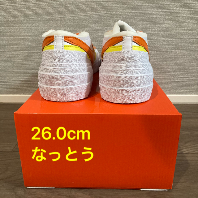 sacai(サカイ)の26cm SACAI X BLAZER LOW "MAGMA ORANGE" メンズの靴/シューズ(スニーカー)の商品写真