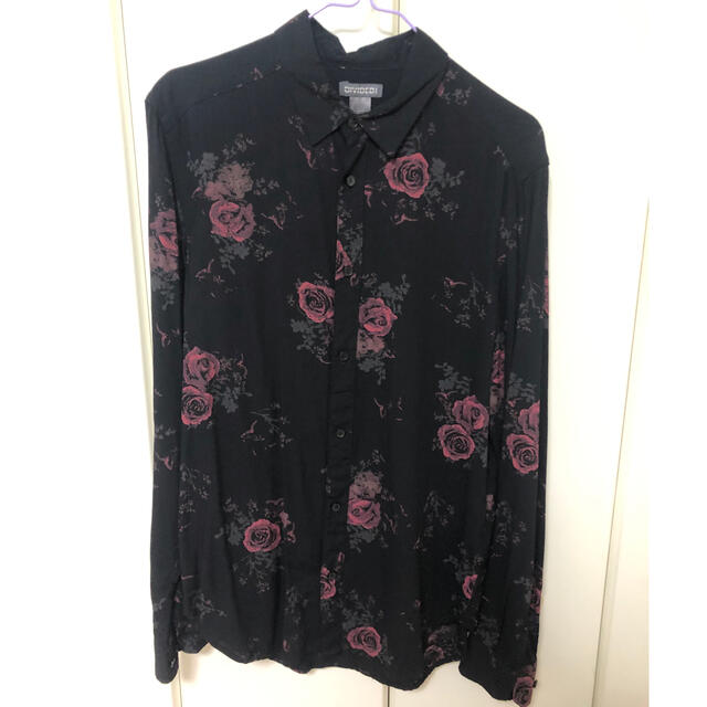 ZARA(ザラ)のzara 薔薇　シャツ メンズのトップス(シャツ)の商品写真