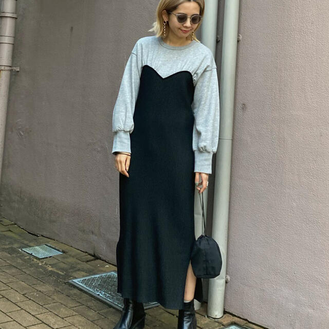 Ameri アメリヴィンテージ スウェットニットドレス - www.husnususlu.com