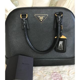 プラダ(PRADA)のネクロム様専用です　PRADA プラダ サフィアーノ　黒　ハンドバッグ　正規品(ハンドバッグ)