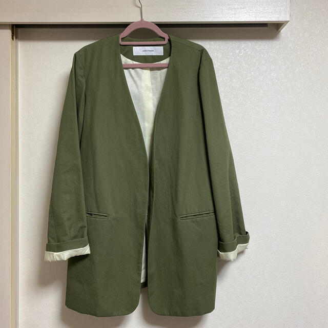 JOURNAL STANDARD カルゼチノノーカラージャケット STRETCH KARZE ストレッチカルゼ スロージャケット パンツ