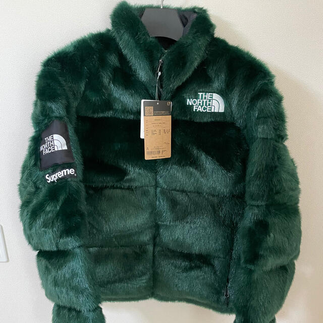 The North Face Faux Fur Nuptse Jacket 緑