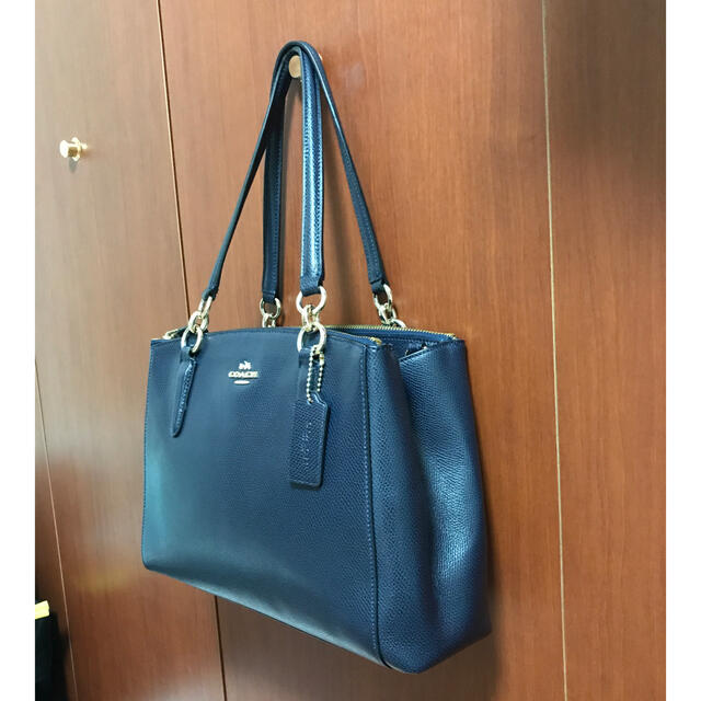 COACH - 値下げ❗️コーチ ショルダーバッグ ネイビー３・4枚目画像