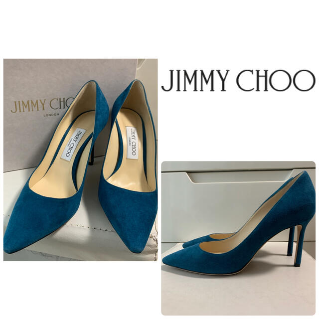 JIMMY CHOO(ジミーチュウ)の美品　ミッドナイトブルー　スエード　パンプス レディースの靴/シューズ(ハイヒール/パンプス)の商品写真