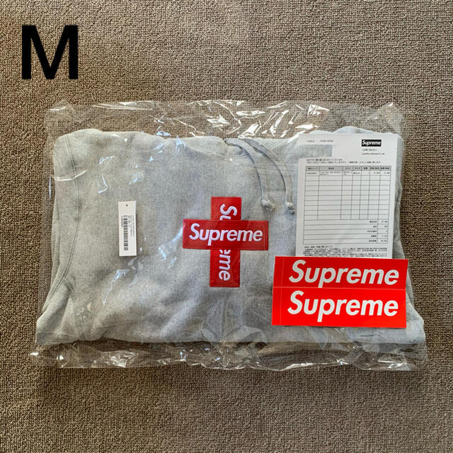 Supreme Cross Box Logo Fooded Sweatshirtトップス