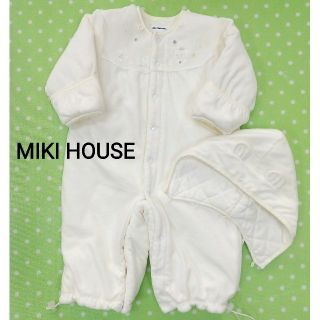 ミキハウス(mikihouse)のMIKI HOUSE ジャンプスーツ 白 60～80(カバーオール)