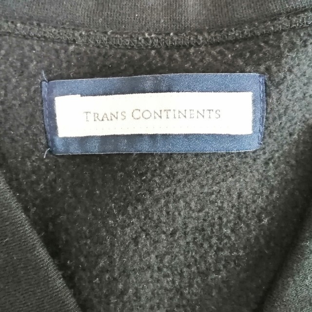 TRANS CONTINENTS(トランスコンチネンツ)のスウェット製カーディガン(TRANS CONTINENTS、メンズL、黒色) メンズのトップス(カーディガン)の商品写真
