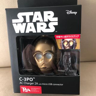 ディズニー(Disney)のスターウォーズmicro  USBコネクタAC充電器2A C-3PO(バッテリー/充電器)