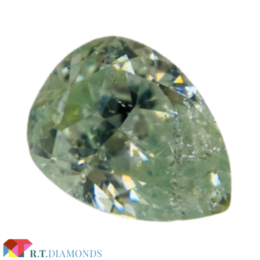 FANCY BLUE GREEN 0.418ct PS/RT0157/CGL