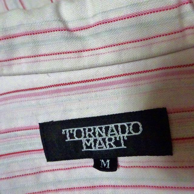 TORNADO MART(トルネードマート)のTORNADO MART ストライプシャツ長袖Ｍ 胸囲～８８ｃｍ 二重えり メンズのトップス(シャツ)の商品写真