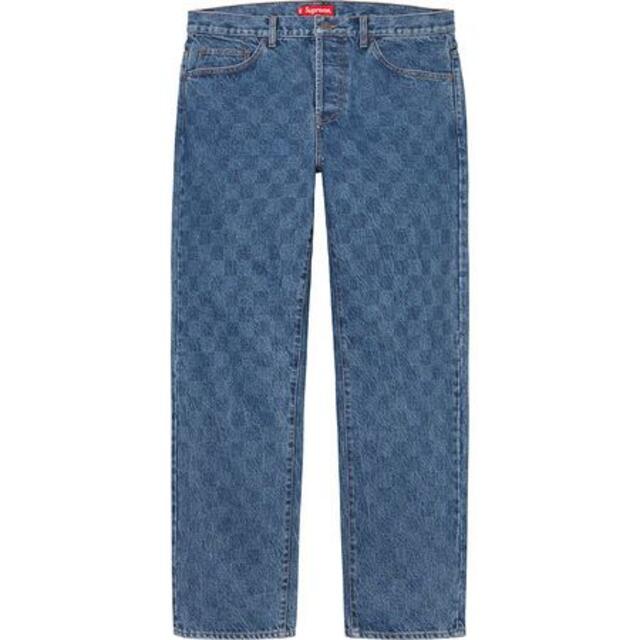 Supreme Regular Jean Checkerboard 32メンズ