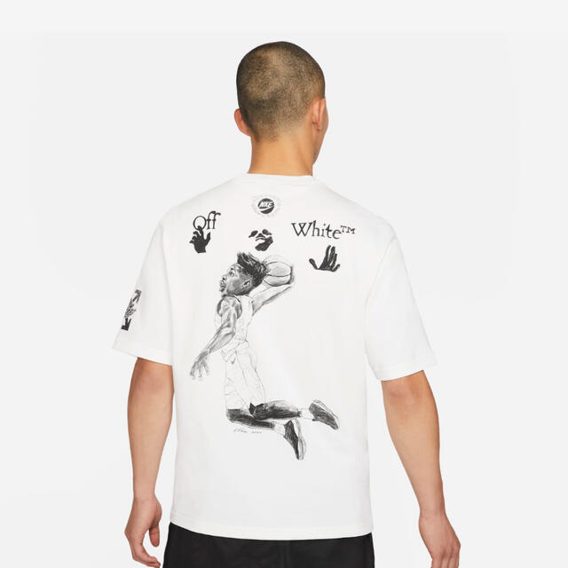 NIKE(ナイキ)のnike jordan off-white tシャツ　Mサイズ　新品 メンズのトップス(Tシャツ/カットソー(半袖/袖なし))の商品写真