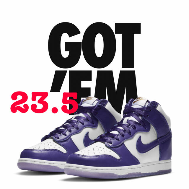 靴/シューズNIKE DUNK HIGH SP "VARSITY Purple"