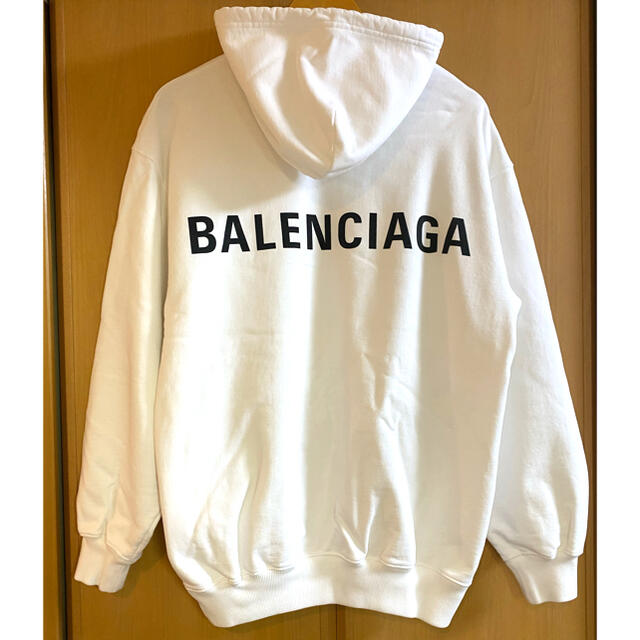 年末処分価格!【レシート付】BALENCIAGA ホワイト バックロゴ