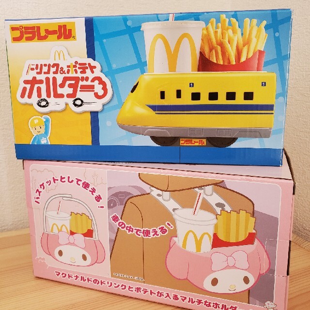 マクドナルド(マクドナルド)のマクドナルド　ドリンク&ポテトホルダー　 マイメロディ　プラレール エンタメ/ホビーのおもちゃ/ぬいぐるみ(キャラクターグッズ)の商品写真