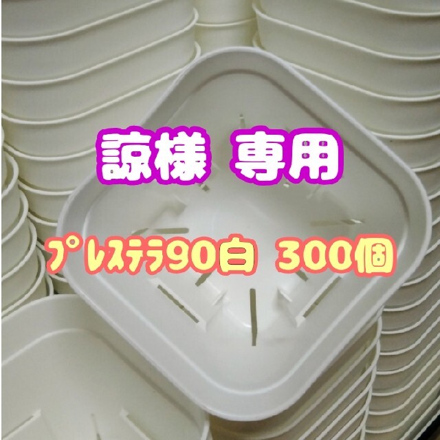 【スリット鉢】プレステラ90白300個 多肉植物 プラ鉢 ハンドメイドのフラワー/ガーデン(プランター)の商品写真