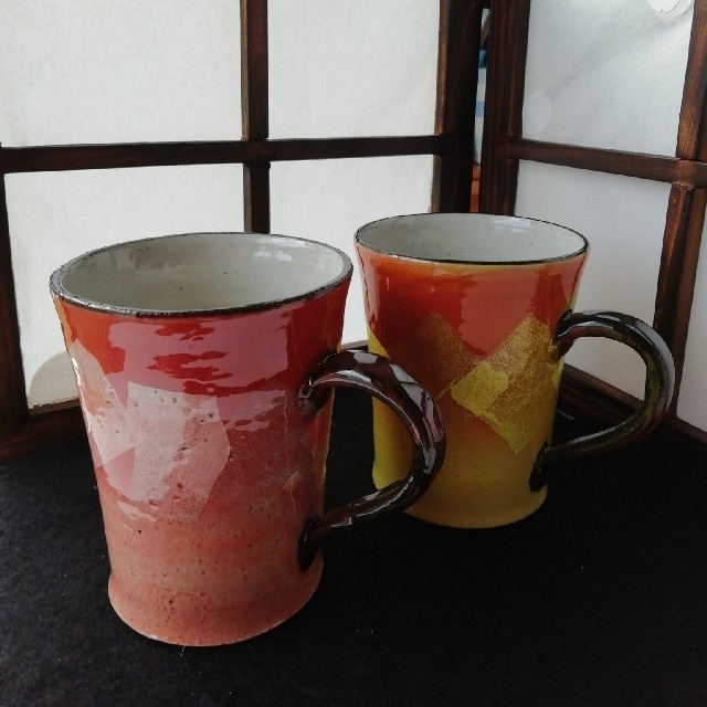 伝統美術工芸　九谷焼　カップ　二個