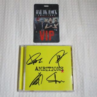 ワンオクロック(ONE OK ROCK)のONE OK ROCK ワンオクロック サイン入りCD VIPバックステージパス(ミュージシャン)