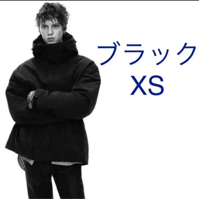 ユニクロ J ハイブリッドダウンオーバーサイズパーカ　ブラック　XS