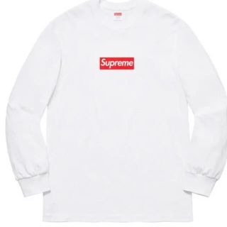 シュプリーム(Supreme)のSupreme L/S Box Logo Tee 20FW  白Ｌ(Tシャツ/カットソー(七分/長袖))