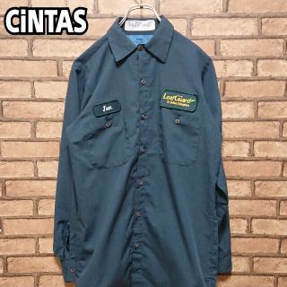 宅配便送料無料 【極美品】CiNTASシンタス ストライプワークシャツ USA