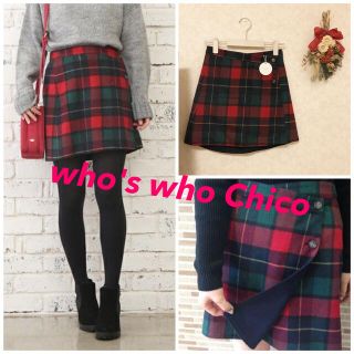 フーズフーチコ(who's who Chico)の【who's who Chico】台形ミニスカート ラップ巻きスカート(ミニスカート)