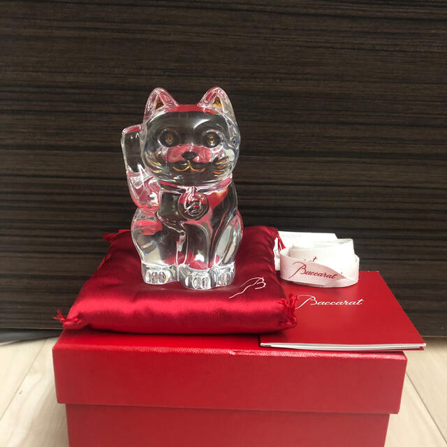 Baccarat(バカラ)の【新品】バカラ 招き猫S♡座布団付 インテリア/住まい/日用品のインテリア小物(置物)の商品写真