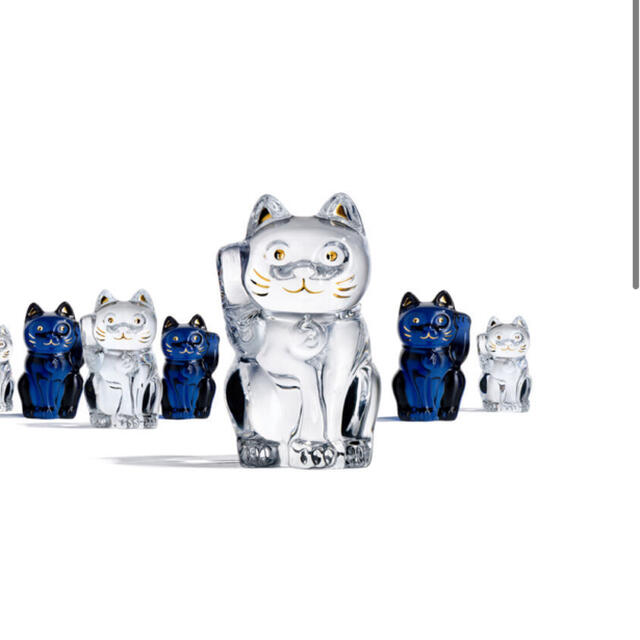 Baccarat(バカラ)の【新品】バカラ 招き猫S♡座布団付 インテリア/住まい/日用品のインテリア小物(置物)の商品写真