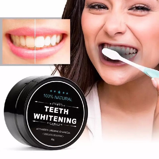 新品未使用 ホワイトニング TEETH WHITENING 炭歯磨き粉 コスメ/美容のオーラルケア(歯磨き粉)の商品写真