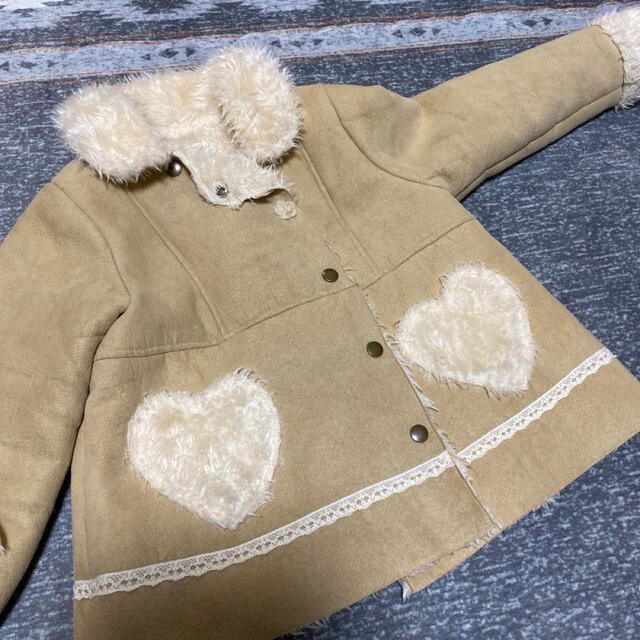 Souris(スーリー)のボアコート　80 130 お揃い キッズ/ベビー/マタニティのキッズ服女の子用(90cm~)(コート)の商品写真