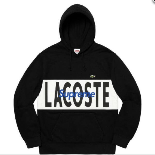 supreme lacoste logo panel hooded