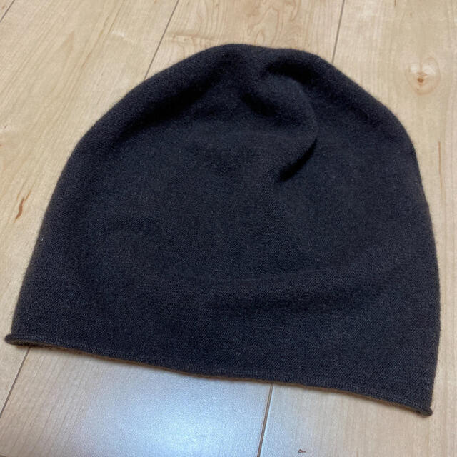AURORA(アウロラ)のAURORA カシミヤ 100% ニットキャップ（ダークブラウン） レディースの帽子(ニット帽/ビーニー)の商品写真