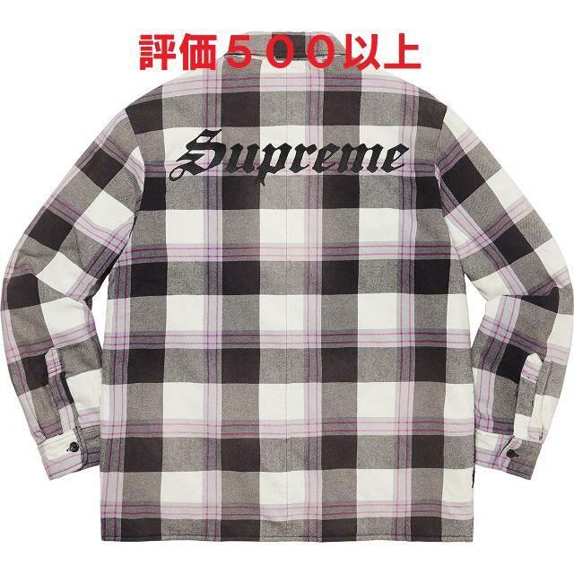 Supreme Quilted Flannel Shirt White L